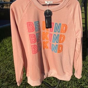 Be kind pink Blooming Jelly sweater NWT